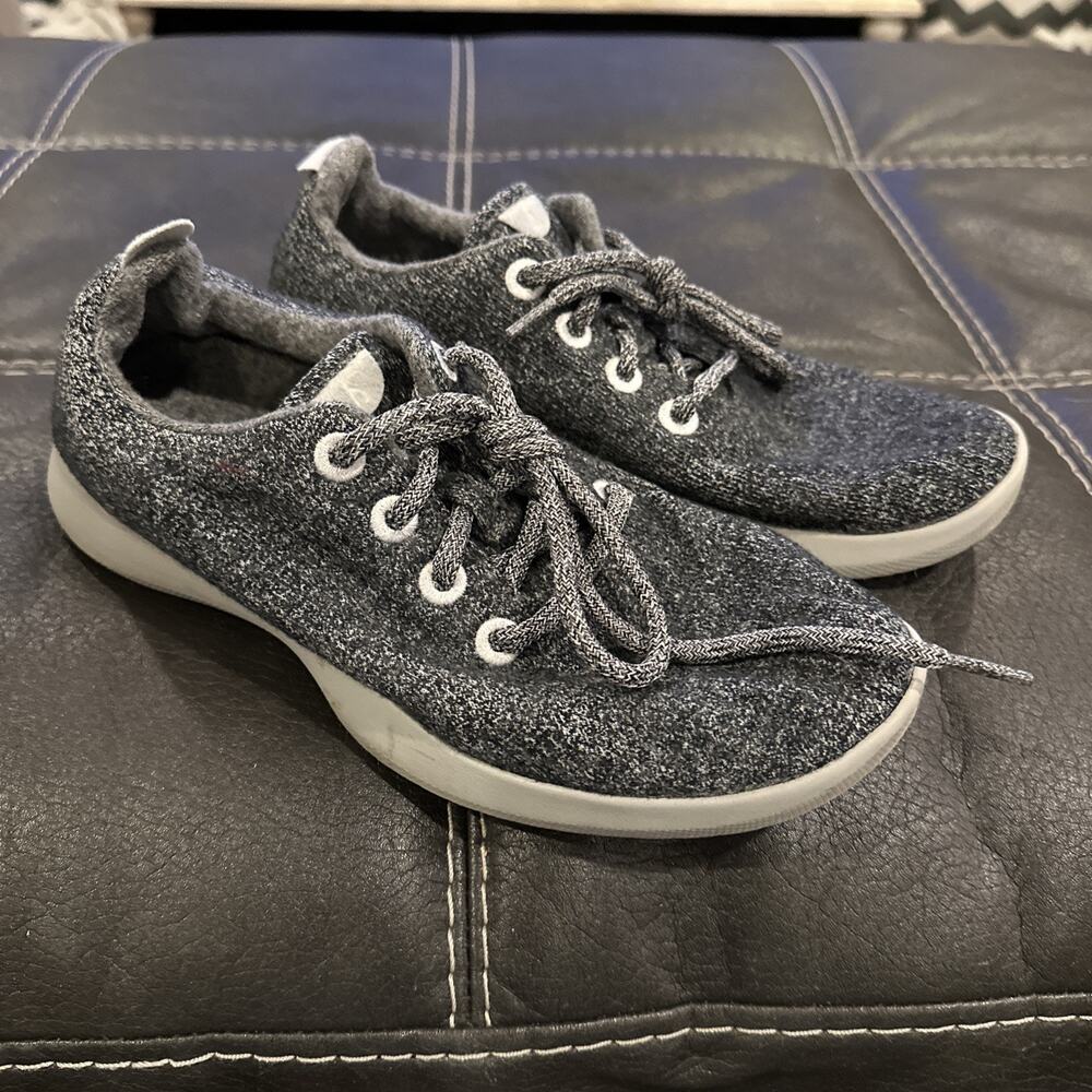 Allbirds Runners WR Heather Gray Merino Wool Lace Up Shoes Womens Size 9